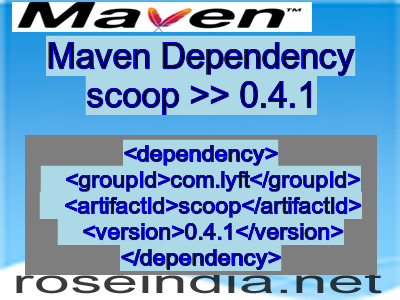 Maven dependency of scoop version 0.4.1