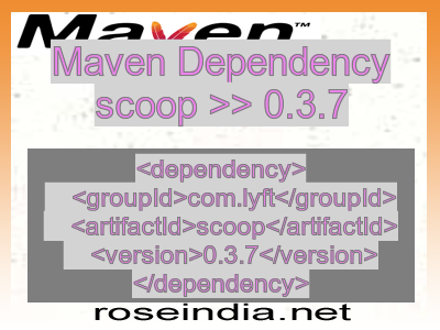 Maven dependency of scoop version 0.3.7