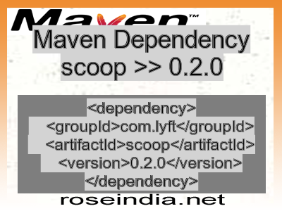 Maven dependency of scoop version 0.2.0