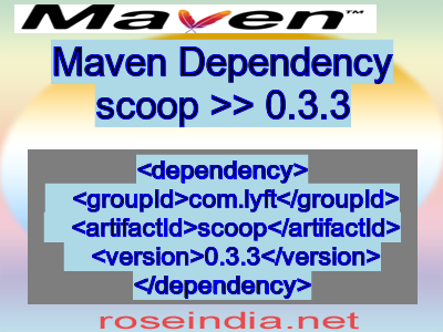 Maven dependency of scoop version 0.3.3