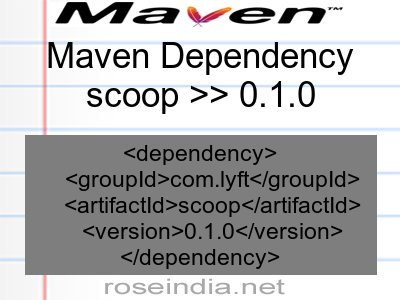 Maven dependency of scoop version 0.1.0