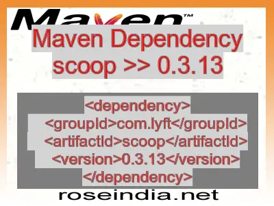 Maven dependency of scoop version 0.3.13