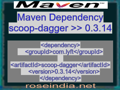 Maven dependency of scoop-dagger version 0.3.14