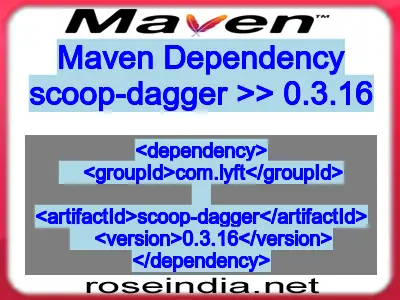 Maven dependency of scoop-dagger version 0.3.16