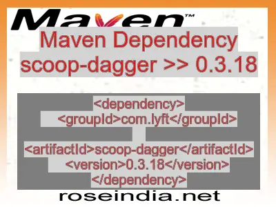 Maven dependency of scoop-dagger version 0.3.18