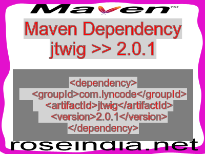 Maven dependency of jtwig version 2.0.1