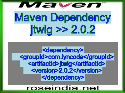 Maven dependency of jtwig version 2.0.2
