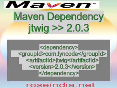 Maven dependency of jtwig version 2.0.3