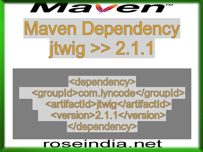 Maven dependency of jtwig version 2.1.1