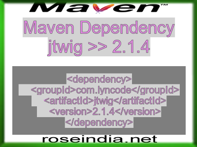 Maven dependency of jtwig version 2.1.4