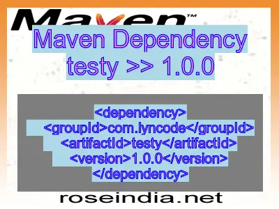 Maven dependency of testy version 1.0.0