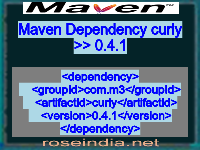 Maven dependency of curly version 0.4.1