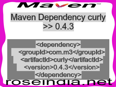 Maven dependency of curly version 0.4.3