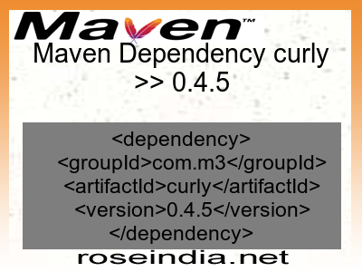 Maven dependency of curly version 0.4.5