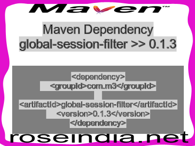 Maven dependency of global-session-filter version 0.1.3
