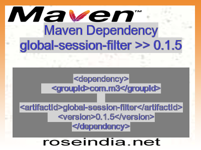 Maven dependency of global-session-filter version 0.1.5