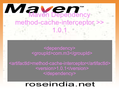 Maven dependency of method-cache-interceptor version 1.0.1