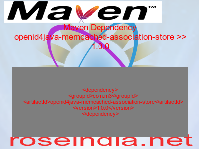 Maven dependency of openid4java-memcached-association-store version 1.0.0