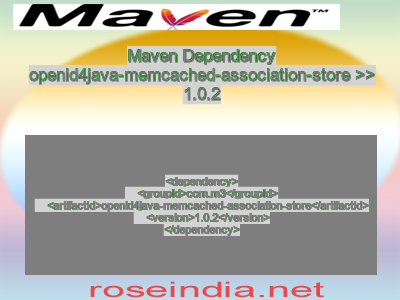 Maven dependency of openid4java-memcached-association-store version 1.0.2