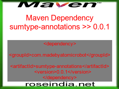 Maven dependency of sumtype-annotations version 0.0.1