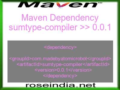 Maven dependency of sumtype-compiler version 0.0.1