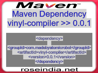 Maven dependency of vinyl-compiler version 0.0.1