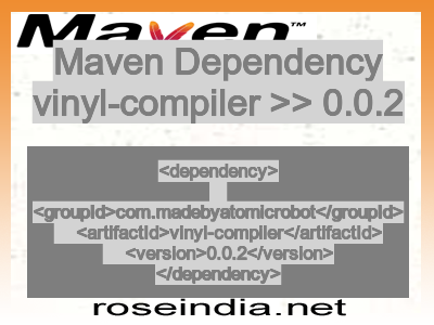 Maven dependency of vinyl-compiler version 0.0.2