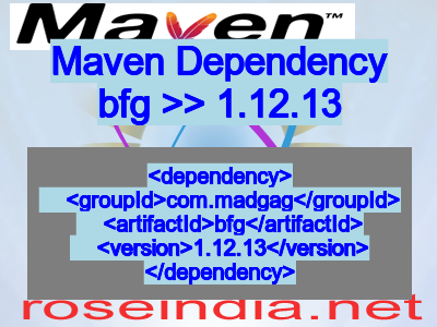 Maven dependency of bfg version 1.12.13