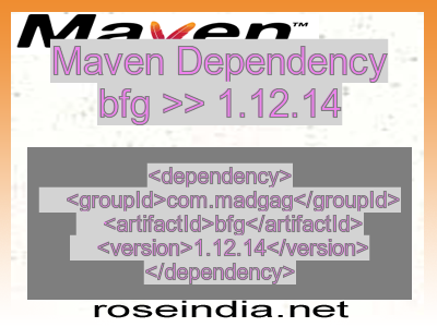 Maven dependency of bfg version 1.12.14