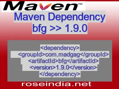 Maven dependency of bfg version 1.9.0