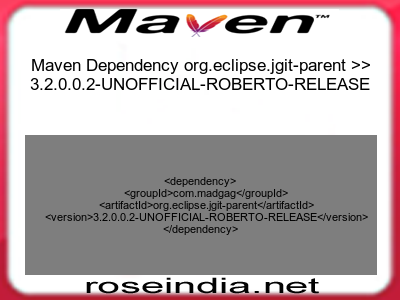 Maven dependency of org.eclipse.jgit-parent version 3.2.0.0.2-UNOFFICIAL-ROBERTO-RELEASE