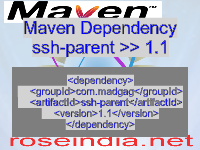 Maven dependency of ssh-parent version 1.1