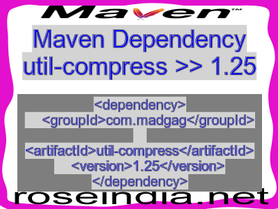 Maven dependency of util-compress version 1.25