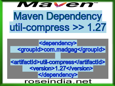 Maven dependency of util-compress version 1.27