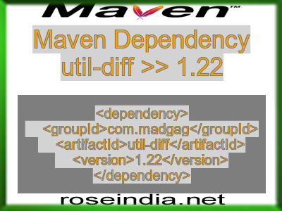 Maven dependency of util-diff version 1.22