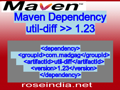 Maven dependency of util-diff version 1.23