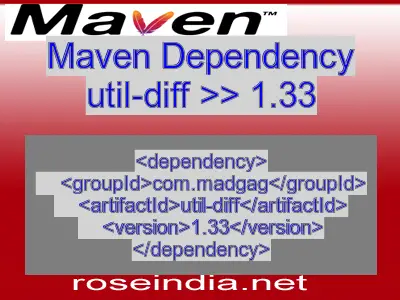 Maven dependency of util-diff version 1.33