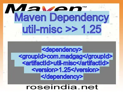 Maven dependency of util-misc version 1.25