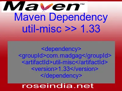 Maven dependency of util-misc version 1.33