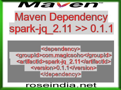 Maven dependency of spark-jq_2.11 version 0.1.1