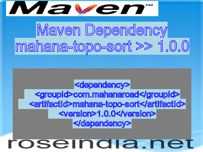 Maven dependency of mahana-topo-sort version 1.0.0