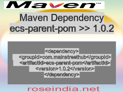 Maven dependency of ecs-parent-pom version 1.0.2