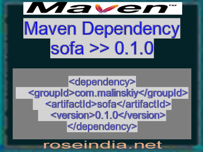 Maven dependency of sofa version 0.1.0