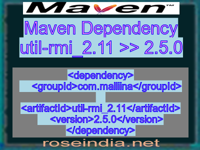 Maven dependency of util-rmi_2.11 version 2.5.0