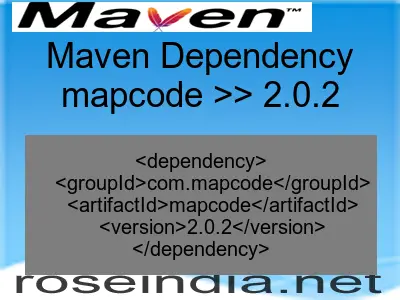 Maven dependency of mapcode version 2.0.2