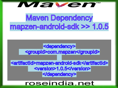 Maven dependency of mapzen-android-sdk version 1.0.5
