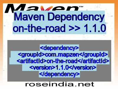 Maven dependency of on-the-road version 1.1.0