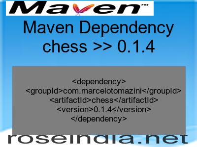 Maven dependency of chess version 0.1.4