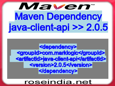 Maven dependency of java-client-api version 2.0.5