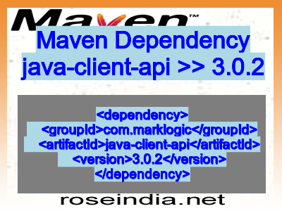Maven dependency of java-client-api version 3.0.2